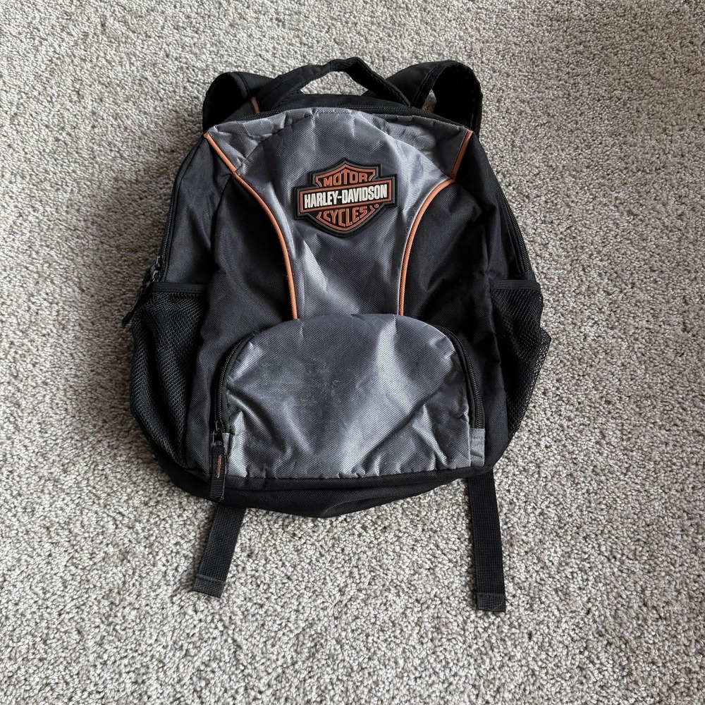 Harley-Davidson Black 18" Backpack Soft Case Adjustable Straps Men Bag Daypack